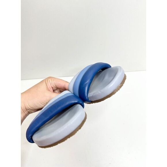 Seychelles Sandals Womens Size 9 Leather Low Key Blue Bright Slides - Picture 5 of 10